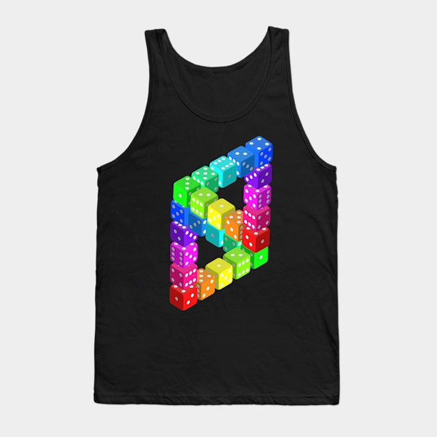 3D Dice Tank Top by D1rtysArt